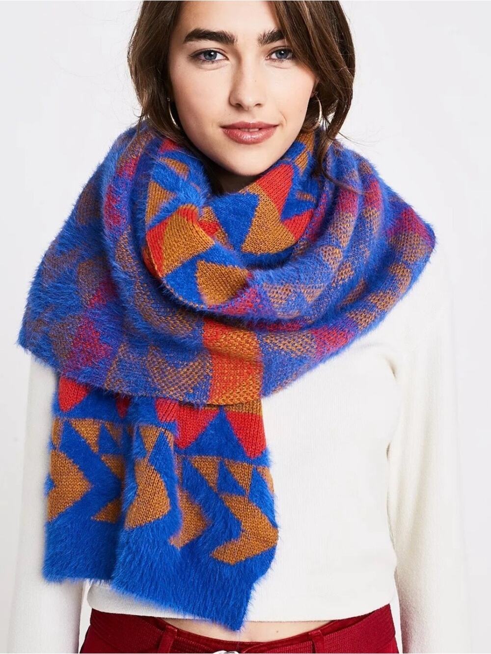 Urban Outfitters Geo Pattern Blanket Scarf
